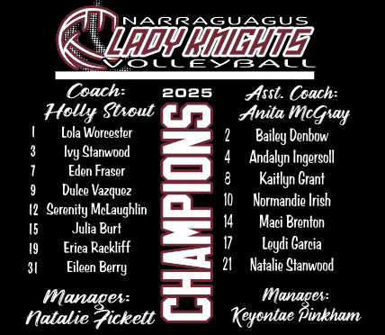 2025 Champion Narraguagus Volleyball T-Shirt