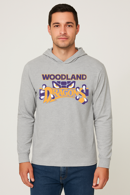 🐉 Woodland Dragons Edition – Jerzees Classics™ Unisex Cotton Long Sleeve  Hooded T-Shirt