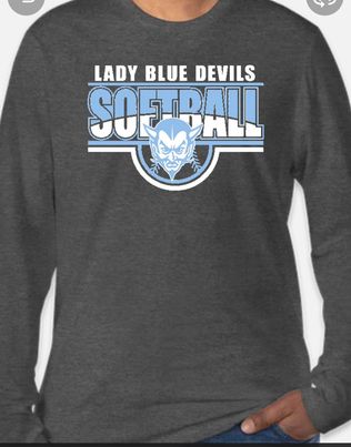 Long Sleeve Tshirt Calais Blue Devil Softball