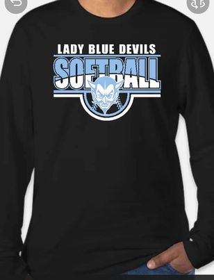 Long Sleeve Tshirt Calais Blue Devil Softball