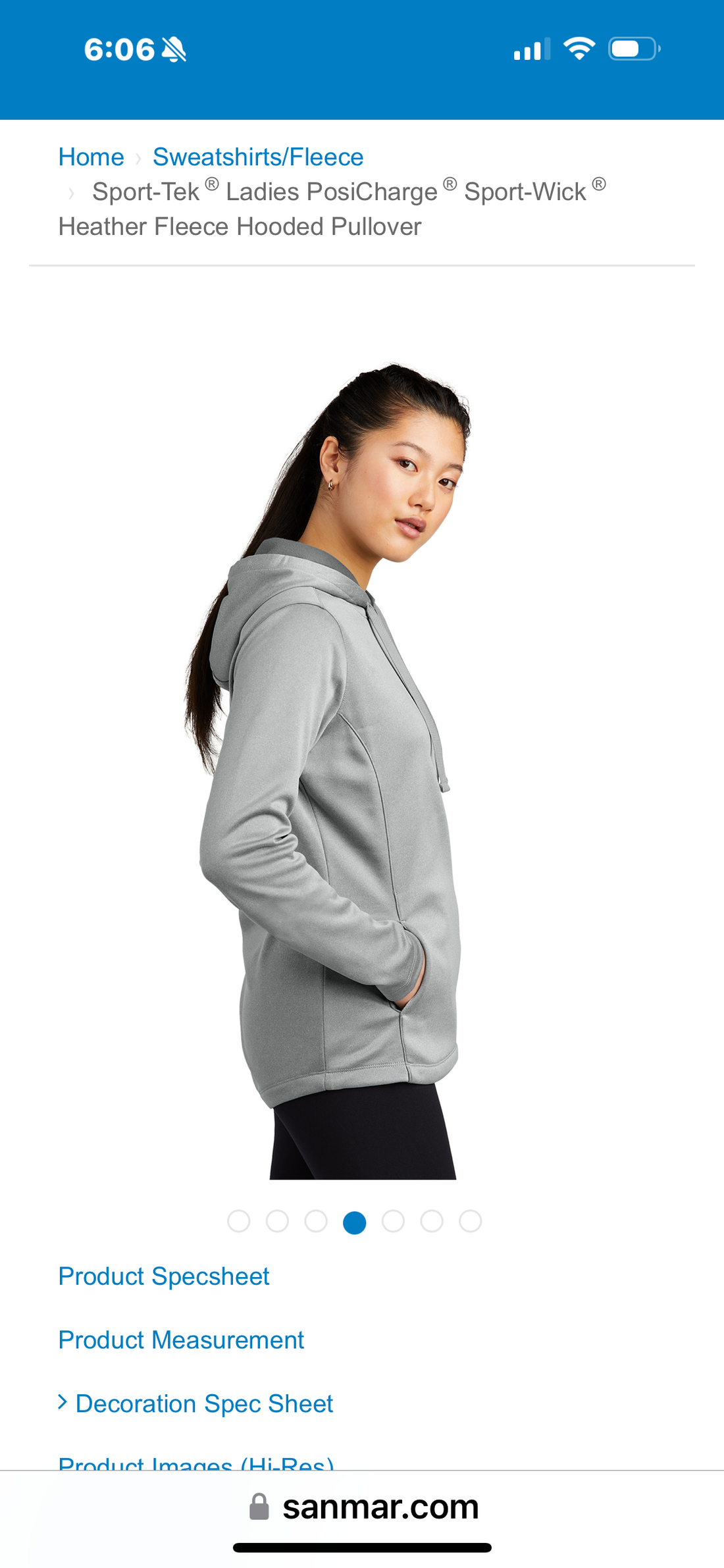 Ladies Sport-Tek® PosiCharge® Electric Heather Fleece Hooded Pullover