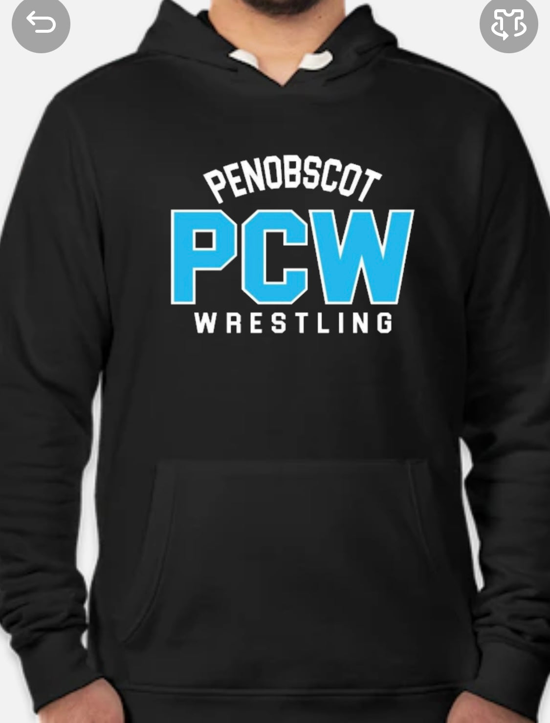 Outta nowhere Penobscot County Wrestling District Re-Fleece Hoodie