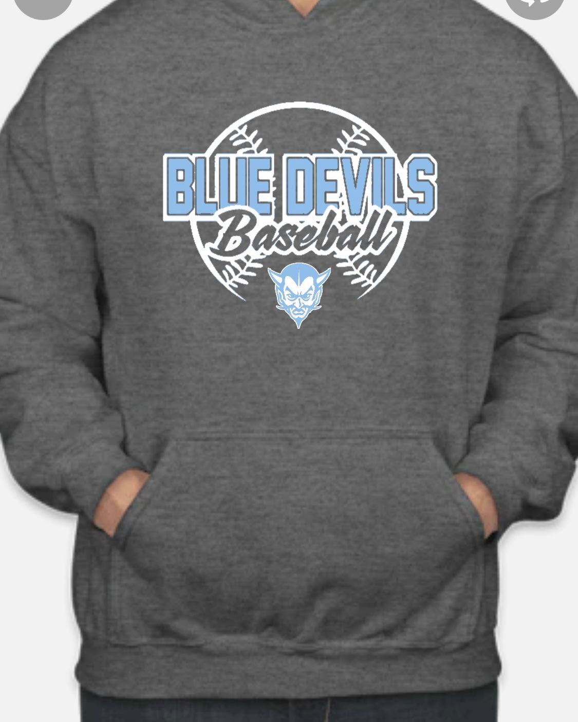 Hoodie Calais Blue Devil Baseball