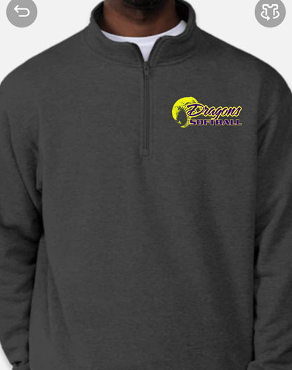 1/4 Zip Sweatshirt Woodland Dragons Softball