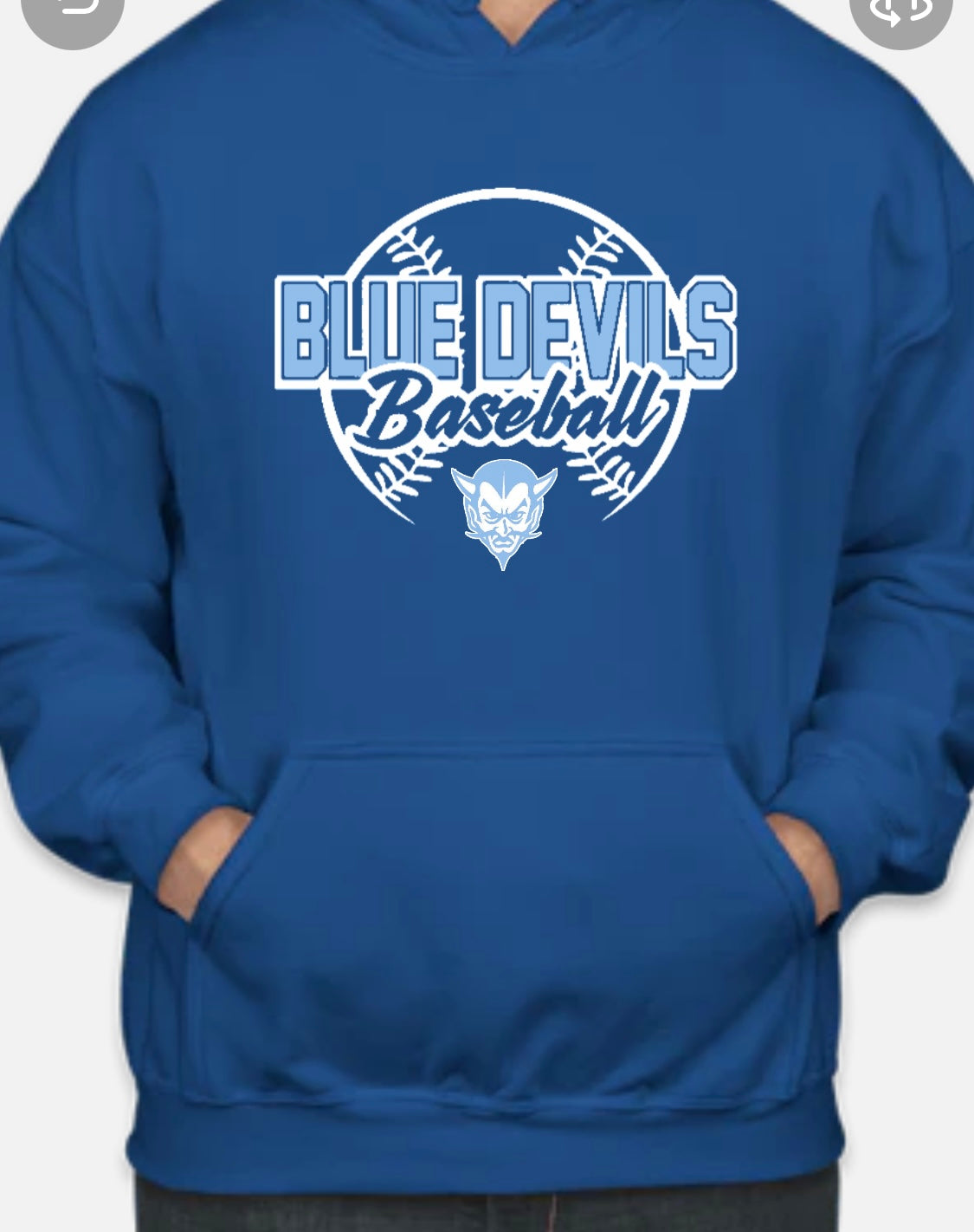 Hoodie Calais Blue Devil Baseball